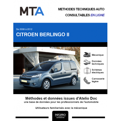 MTA Citroen Berlingo II BREAK 5 portes de 05/2008 à 01/2012