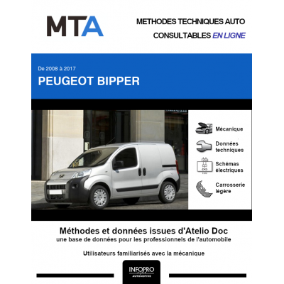 MTA Peugeot Bipper FOURGON 5 portes de 01/2008 à ce jour
