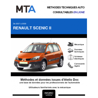 MTA Renault Scenic II MONOSPACE 5 portes de 06/2007 à 04/2009