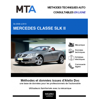 MTA Mercedes Classe slk II CABRIOLET 2 portes de 04/2008 à 12/2010