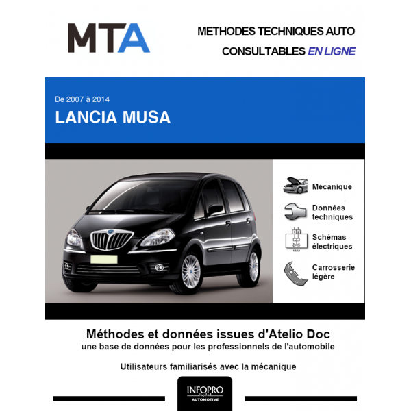 MTA Lancia Musa MONOSPACE 5 portes de 10/2007 à 06/2014