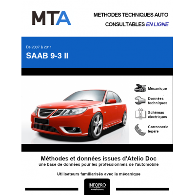 MTA Saab 9-3 II BERLINE 4 portes de 09/2007 à ce jour