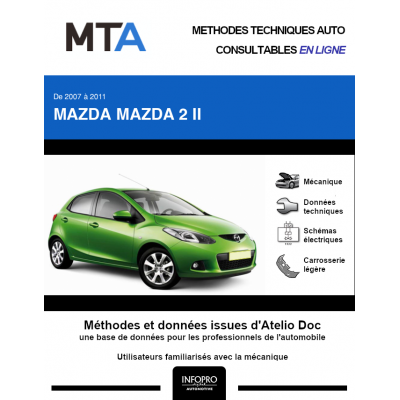 MTA Mazda Mazda 2 II HAYON 5 portes de 09/2007 à 02/2011