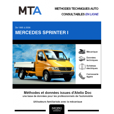MTA Mercedes Sprinter I CHASSIS CABINE 2 portes de 05/1995 à 03/2000