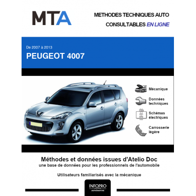 MTA Peugeot 4007 BREAK 5 portes de 07/2007 à 03/2013