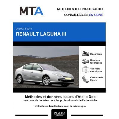 MTA Renault Laguna III HAYON 5 portes de 10/2007 à 10/2010