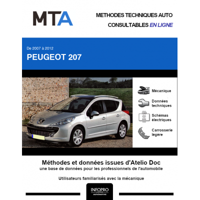 MTA Peugeot 207 BREAK 5 portes de 07/2007 à 03/2013