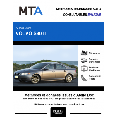 MTA Volvo S80 II BERLINE 4 portes de 06/2006 à 06/2009