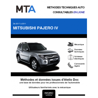 MTA Mitsubishi Pajero IV BREAK 3 portes de 01/2007 à 12/2011