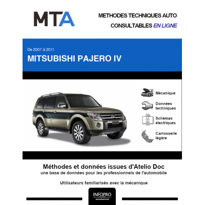 MTA Mitsubishi Pajero IV BREAK 5 portes de 01/2007 à 12/2011