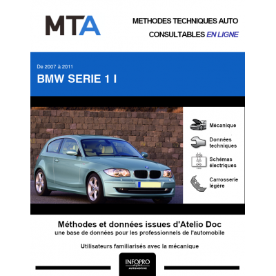 MTA Bmw Serie 1 I HAYON 3 portes de 01/2007 à 07/2011
