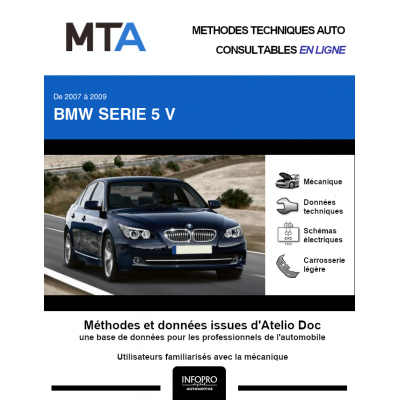 MTA Bmw Serie 5 V BERLINE 4 portes de 03/2007 à 12/2009