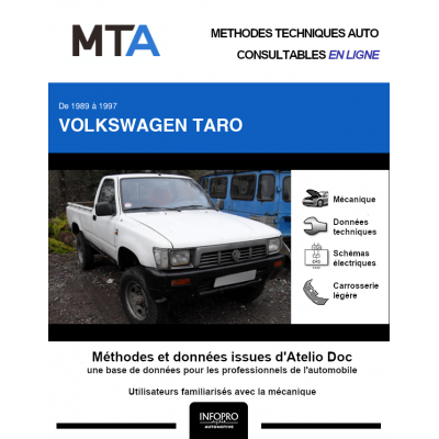 MTA Volkswagen Taro PICKUP 2 portes de 12/1992 à 03/1997