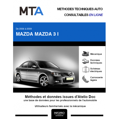 MTA Mazda Mazda 3 I BERLINE 4 portes de 07/2006 à 06/2009
