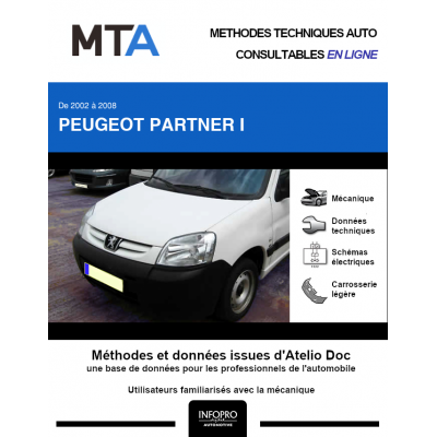 MTA Peugeot Partner I PLANCHER CABINE 2 portes de 12/2002 à ce jour