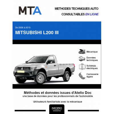 MTA Mitsubishi L200 III PICKUP 2 portes de 03/2006 à ce jour