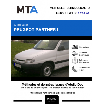 MTA Peugeot Partner I PLANCHER CABINE 2 portes de 07/1997 à 12/2002