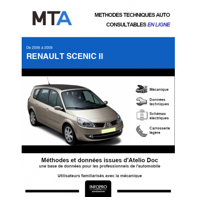 MTA Renault Scenic II MONOSPACE 5 portes de 09/2006 à 04/2009