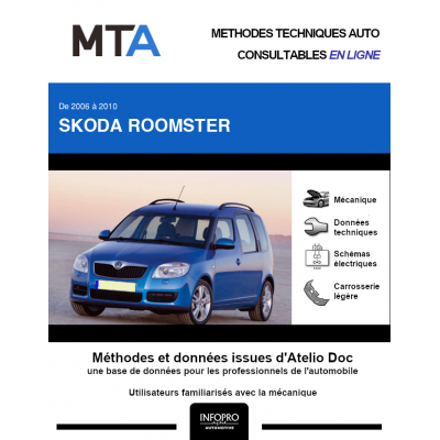 MTA Skoda Roomster MONOSPACE 5 portes de 09/2006 à 09/2010