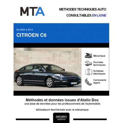 MTA Citroen C6 BERLINE 4 portes de 12/2005 à 03/2013