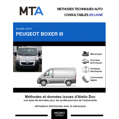 MTA Peugeot Boxer III FOURGON 4 portes de 06/2006 à 06/2015