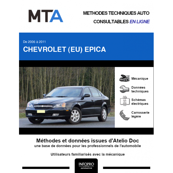 MTA Chevrolet (eu) Epica BERLINE 4 portes de 07/2006 à 06/2011