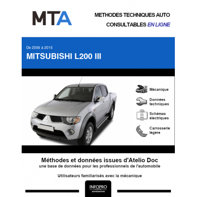 MTA Mitsubishi L200 III PICKUP DBL.CAB. 4 portes de 03/2006 à ce jour