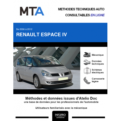 MTA Renault Espace IV MONOSPACE 5 portes de 03/2006 à 07/2012