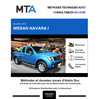 MTA Nissan Navara I PICKUP 4 portes de 08/2005 à 12/2010