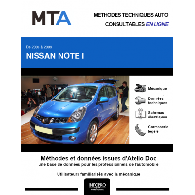 MTA Nissan Note I HAYON 5 portes de 03/2006 à 03/2009