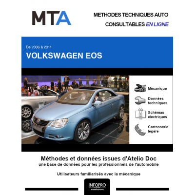 MTA Volkswagen Eos CABRIOLET 2 portes de 04/2006 à 01/2011