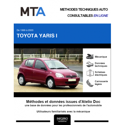 MTA Toyota Yaris I HAYON 5 portes de 04/1999 à 03/2003