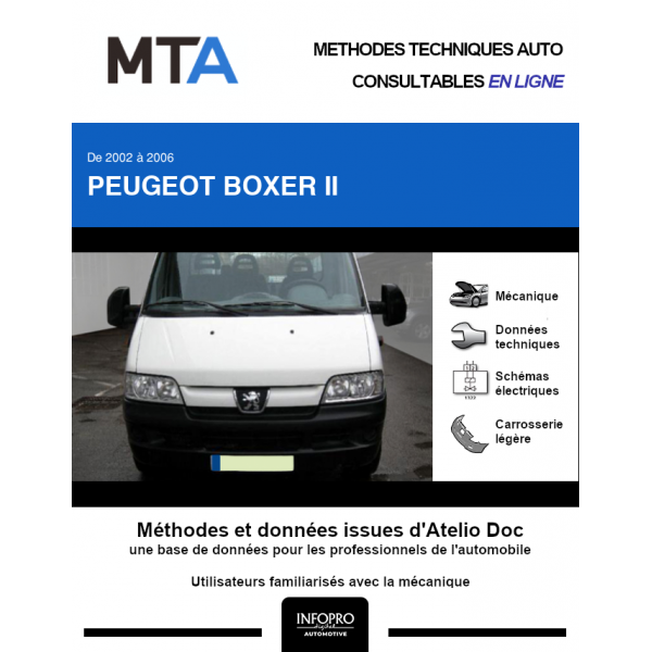 MTA Peugeot Boxer II PLATEAU 2 portes de 02/2002 à 06/2006