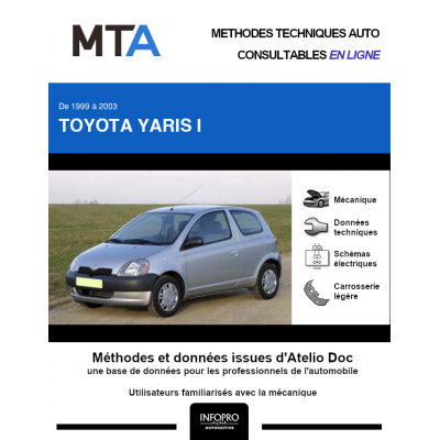 MTA Toyota Yaris I HAYON 3 portes de 04/1999 à 03/2003