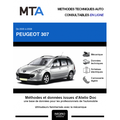 MTA Peugeot 307 BREAK 5 portes de 06/2005 à 03/2008