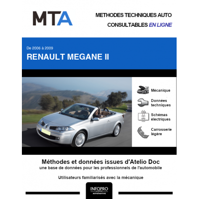 MTA Renault Megane II CABRIOLET 2 portes de 01/2006 à 08/2009