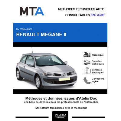 MTA Renault Megane II HAYON 3 portes de 01/2006 à 06/2009