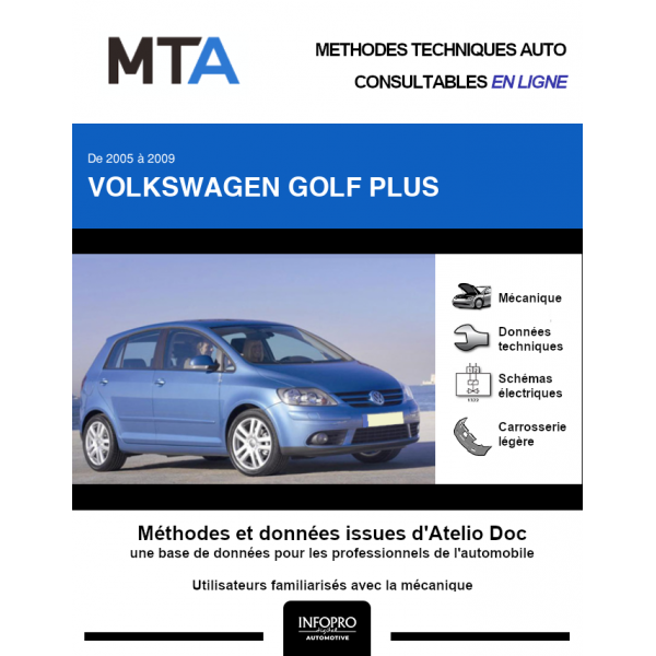 MTA Volkswagen Golf plus MONOSPACE 5 portes de 03/2005 à 03/2009