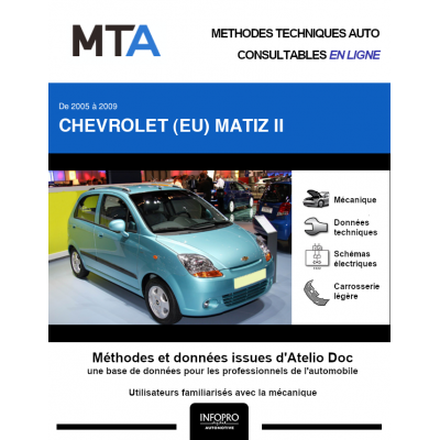 MTA Chevrolet (eu) Matiz II HAYON 5 portes de 06/2005 à 09/2009