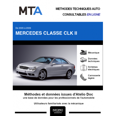 MTA Mercedes Classe clk II COUPE 2 portes de 05/2005 à 12/2009