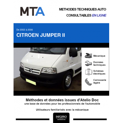 MTA Citroen Jumper II PLATEAU 2 portes de 02/2002 à 06/2006