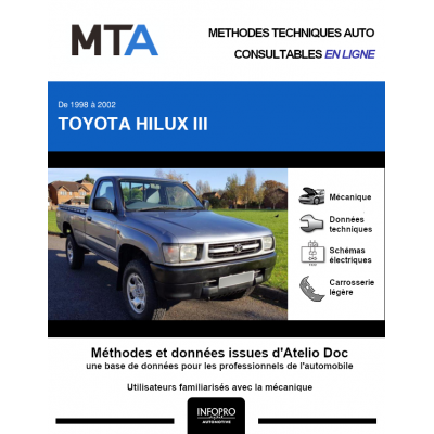 MTA Toyota Hilux III PICKUP 2 portes de 03/1998 à 02/2002