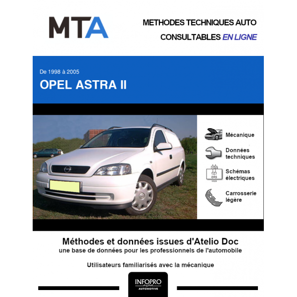 MTA Opel Astra II FOURGON 3 portes de 10/1998 à 04/2005