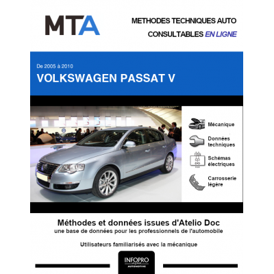 MTA Volkswagen Passat V BERLINE 4 portes de 03/2005 à 10/2010