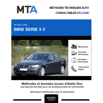 MTA Bmw Serie 3 V BERLINE 4 portes de 03/2005 à 09/2008