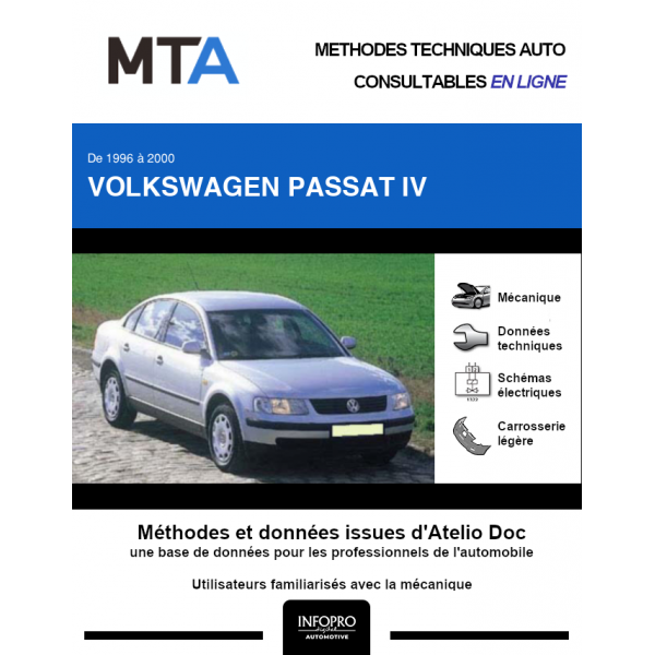 MTA Volkswagen Passat IV BERLINE 4 portes de 10/1996 à 10/2000