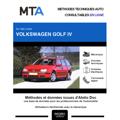 MTA Volkswagen Golf IV BREAK 5 portes de 06/1999 à 12/2005