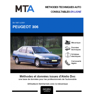 MTA Peugeot 306 BERLINE 4 portes de 04/1997 à 12/2001