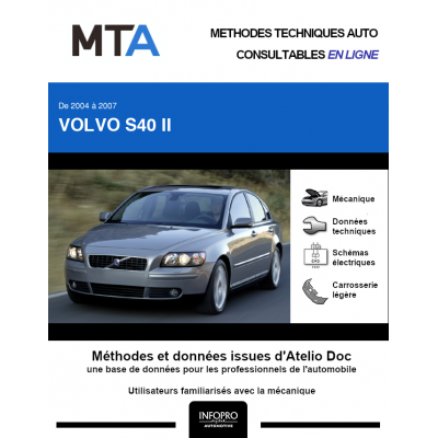 MTA Volvo S40 II BERLINE 4 portes de 01/2004 à 06/2007