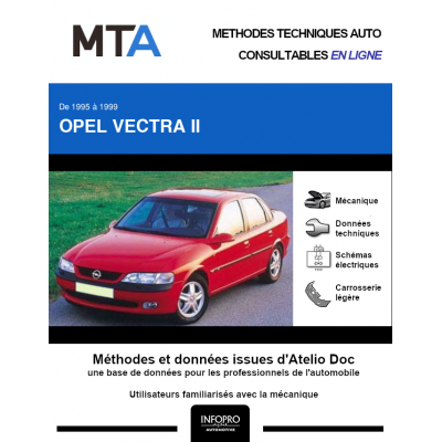MTA Opel Vectra II BERLINE 4 portes de 11/1995 à 02/1999